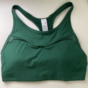 Lululemon Ribbed-Mesh High-Neck Bra *Medium Support, Size 4, Green